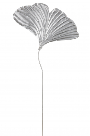 SALE % - Decoratiune pentru gradina Gingko, Metal, Argintiu, 44x97 cm