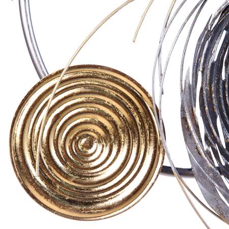 Decoratiune pentru perete Banks, argintiu/ gri/ negru, 83x58x8 [4]