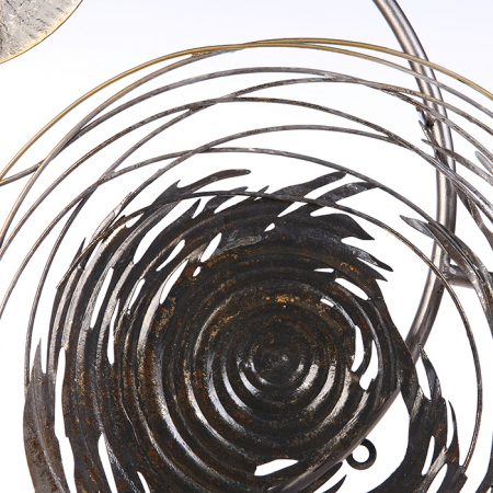 Decoratiune pentru perete Banks, argintiu/ gri/ negru, 83x58x8 [3]