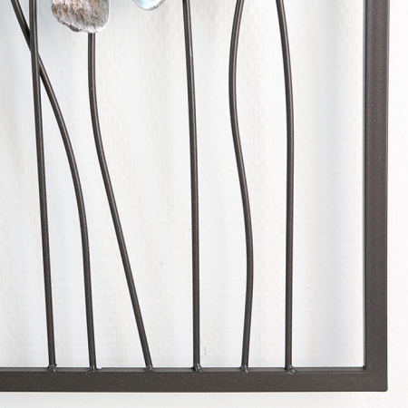 Decoratiune pentru perete Fleurs, metalic, auriu/argintiu, 80x58x3 [2]