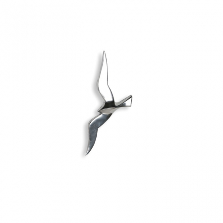 Decoratiune pentru perete Flying bird, aluminiu, argintiu, 34x14 [1]