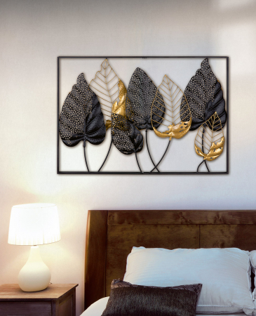 SALE % - Decoratiune pentru perete Santos, Metal, Multicolor, 6x95x65 cm