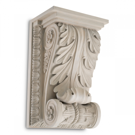 DECORATIUNI - Decoratiune perete, Acanthus Scroll, finisaj cu aspect antic, Dims: L. 84 | W. 51 | D. 36  (CM)