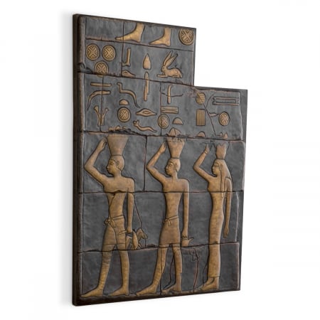 Decoratiune perete, Akhtihotep, finisaj bronz, Dims: L. 110 | W. 82 | D. 4  (CM) [2]