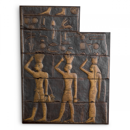 DECORATIUNI - Decoratiune perete, Akhtihotep, finisaj bronz, Dims: L. 110 | W. 82 | D. 4  (CM)