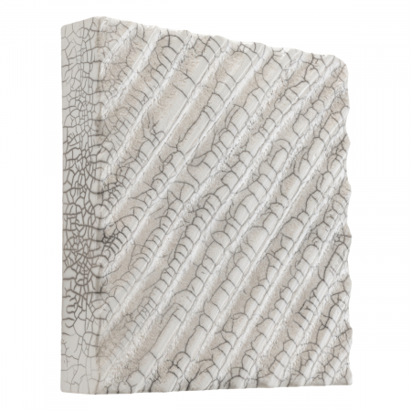 Decoratiune perete, Division, raku ceramica crapata alb, Dims: L. 30 | W. 5 | H. 30  (CM) [2]