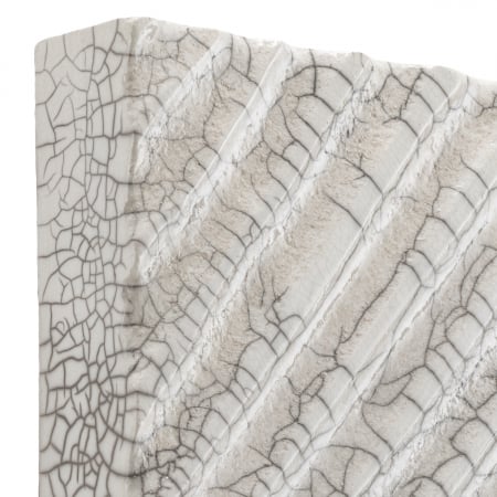 Decoratiune perete, Division, raku ceramica crapata alb, Dims: L. 30 | W. 5 | H. 30  (CM) [4]