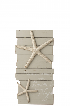 SALE % - Decoratiune perete, Lemn, Gri, 31.5x3.5x60