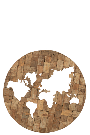 SALE % - Decoratiune perete, Lemn, Maro, 100x100x100