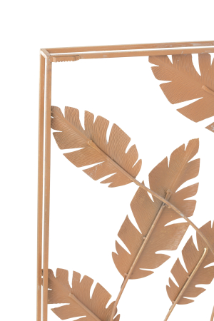 Decoratiune perete, Metal, Auriu, 119x5x70 [2]