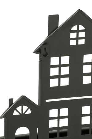 Decoratiune perete, Metal , Negru, 30x8x36 [1]