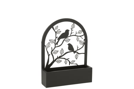 SALE % - Decoratiune perete, Metal , Negru, 31x8.5x41