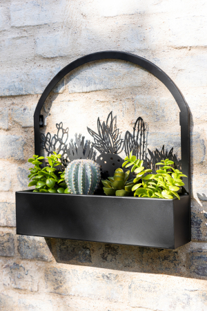 Decoratiuni de perete - Decoratiune perete, Metal , Negru, 38x11x40
