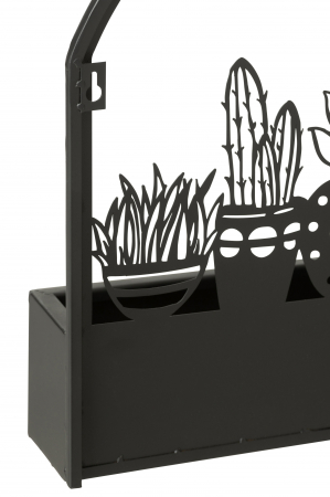 Decoratiune perete, Metal , Negru, 38x11x40 [3]