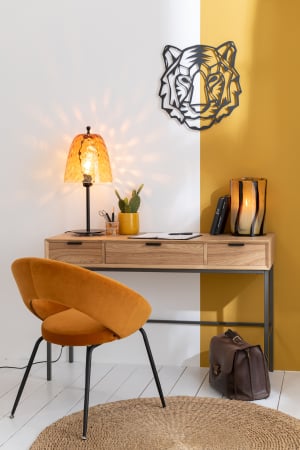 Decoratiune perete, Metal , Negru, 48.5x46x2 [2]