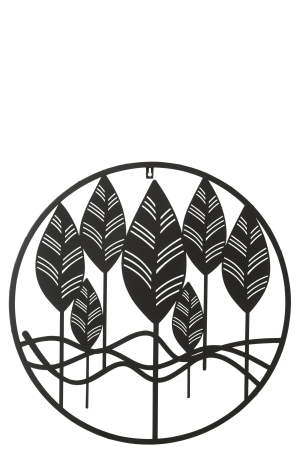 SALE % - Decoratiune perete, Metal , Negru, 60x1x60