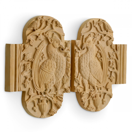 Decoratiune perete, Salerno set de 2 finisaj gresie, Dims: W. 44.5 | D. 5 | H. 63.5  (CM) [1]