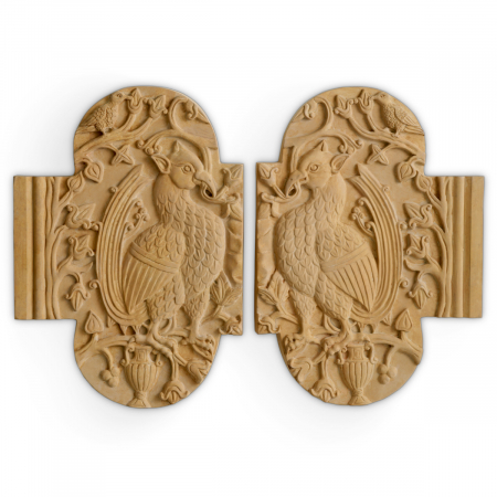 DECORATIUNI - Decoratiune perete, Salerno set de 2 finisaj gresie, Dims: W. 44.5 | D. 5 | H. 63.5  (CM)