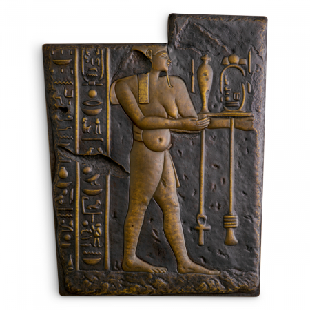 DECORATIUNI - Decoratiune perete, Sebennytos, finisaj bronz, Dims: L. 86 | W. 65 | D. 4  (CM)