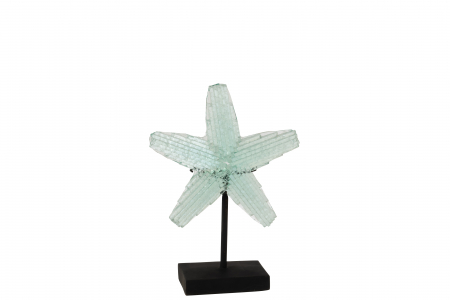 Mare si soare - Decoratiune Peste, Lemn, Turcoaz, 21.5x9.5x29 cm