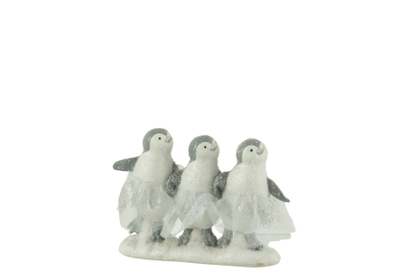 Decoratiuni - Decoratiune Pinguin, Compozit, Alb , 7x20x14 cm