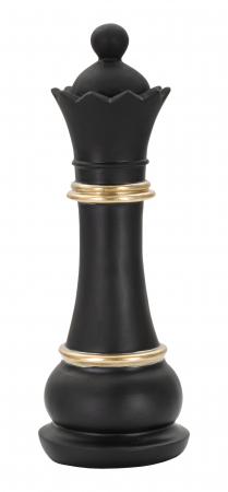 Decoratiune Queen, Rasina, Negru/Auriu, 25.5x9x9 cm [5]