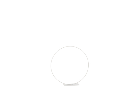 Accesorii - Decoratiune Ring, Metal, Alb, 40x8x40 cm