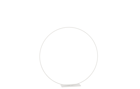 SALE % - Decoratiune Ring, Metal, Alb, 60x10x60 cm