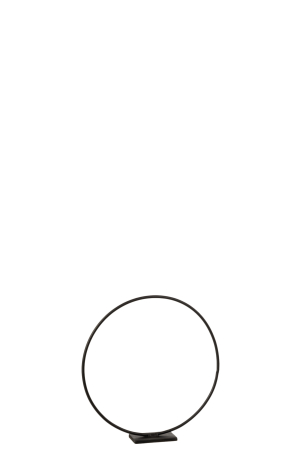 Decoratiuni - Decoratiune Ring, Metal, Negru, 40x8x40 cm