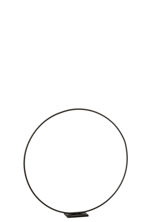 SALE % - Decoratiune Ring, Metal, Negru, 60x10x60 cm
