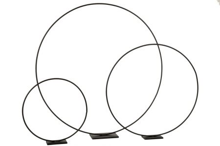 Decoratiune Ring, Metal, Negru, 85x10x85 cm [1]