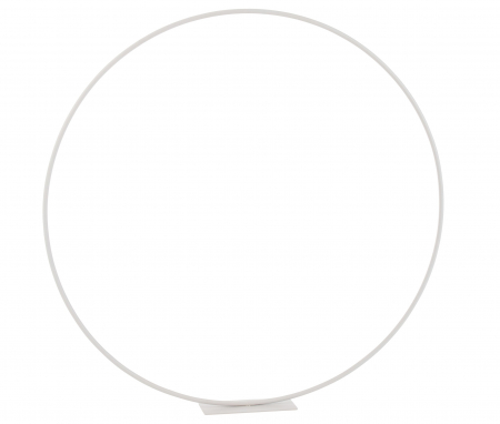 IN STOC - Decoratiune Ring, Metal, Alb, 86x11x86 cm