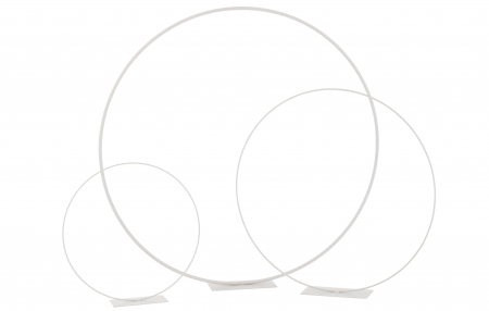 Decoratiune Ring, Metal, Alb, 86x11x86 cm [1]