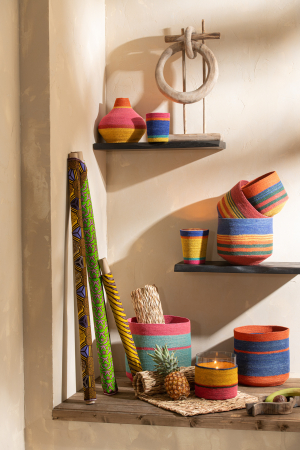 SALE % - Decoratiune rings, Lemn, Natural, 39x14x68