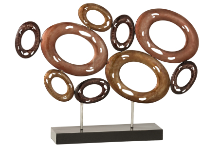 Decoratiune rings, Metal, Portocaliu, 55x9.5x40 [1]