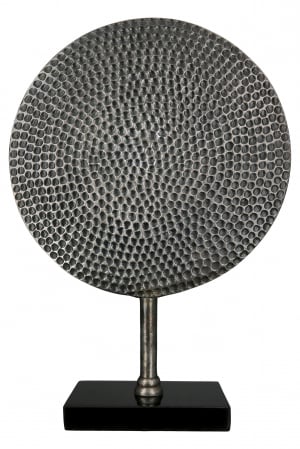 Decoratiune Round, Aluminiu, Argintiu, 30.5x44.5x10 cm [2]