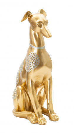 Decoratiune Sit Dog, Rasina, Auriu, 29x19.8x10 cm [5]