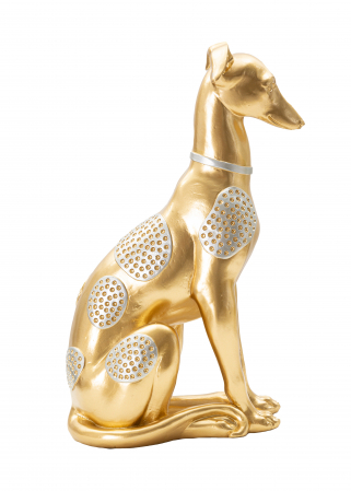 Decoratiune Sit Dog, Rasina, Auriu, 29x19.8x10 cm [3]