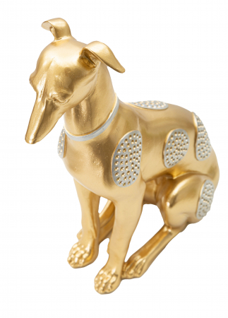 Decoratiune Sit Dog, Rasina, Auriu, 29x19.8x10 cm [2]