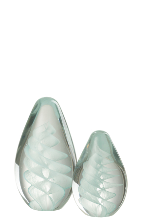 Decoratiune, Sticla, Albastru, 8.5x8.5x14.5 [1]