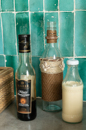 SALE % - Decoratiune, Sticla, Maro, 8x8x25