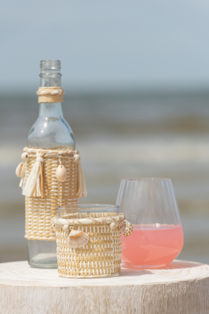 Accesorii - Decoratiune, Sticla, Natural, 7x7x25