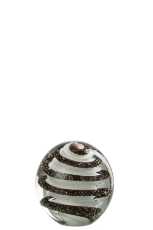 Arta sticlei - Decoratiune, Sticla, Negru, 10x10x10