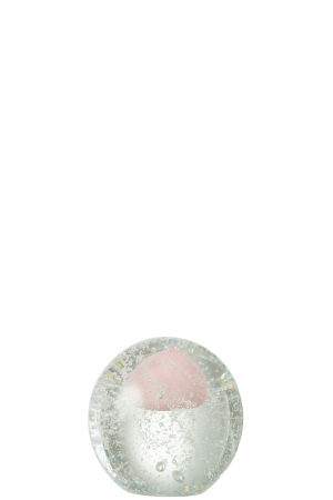 Accesorii - Decoratiune, Sticla, Roz, 10.5x10.5x10.5