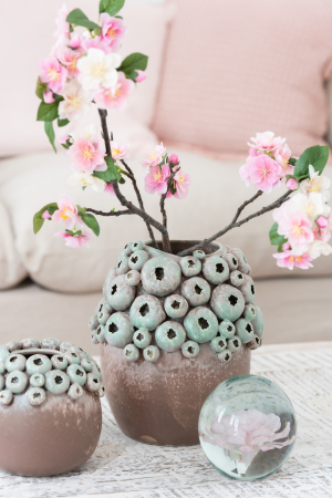 SALE % - Decoratiune, Sticla, Roz, 8x8x8