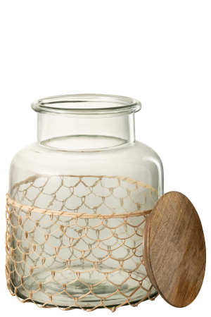 Decoratiune, Sticla, Transparent, 22x22x28 [1]
