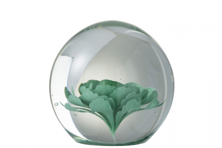 Arta sticlei - Decoratiune, Sticla, Verde, 12x12x12 cm
