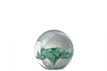 SALE % - Decoratiune, Sticla, Verde, 8x8x8 cm