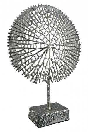 Decoratiune Tree, Aluminiu, Argintiu, 36x53 cm [4]