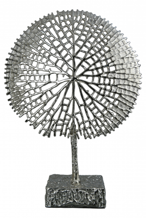 Decoratiune Tree, Aluminiu, Argintiu, 36x53 cm [6]